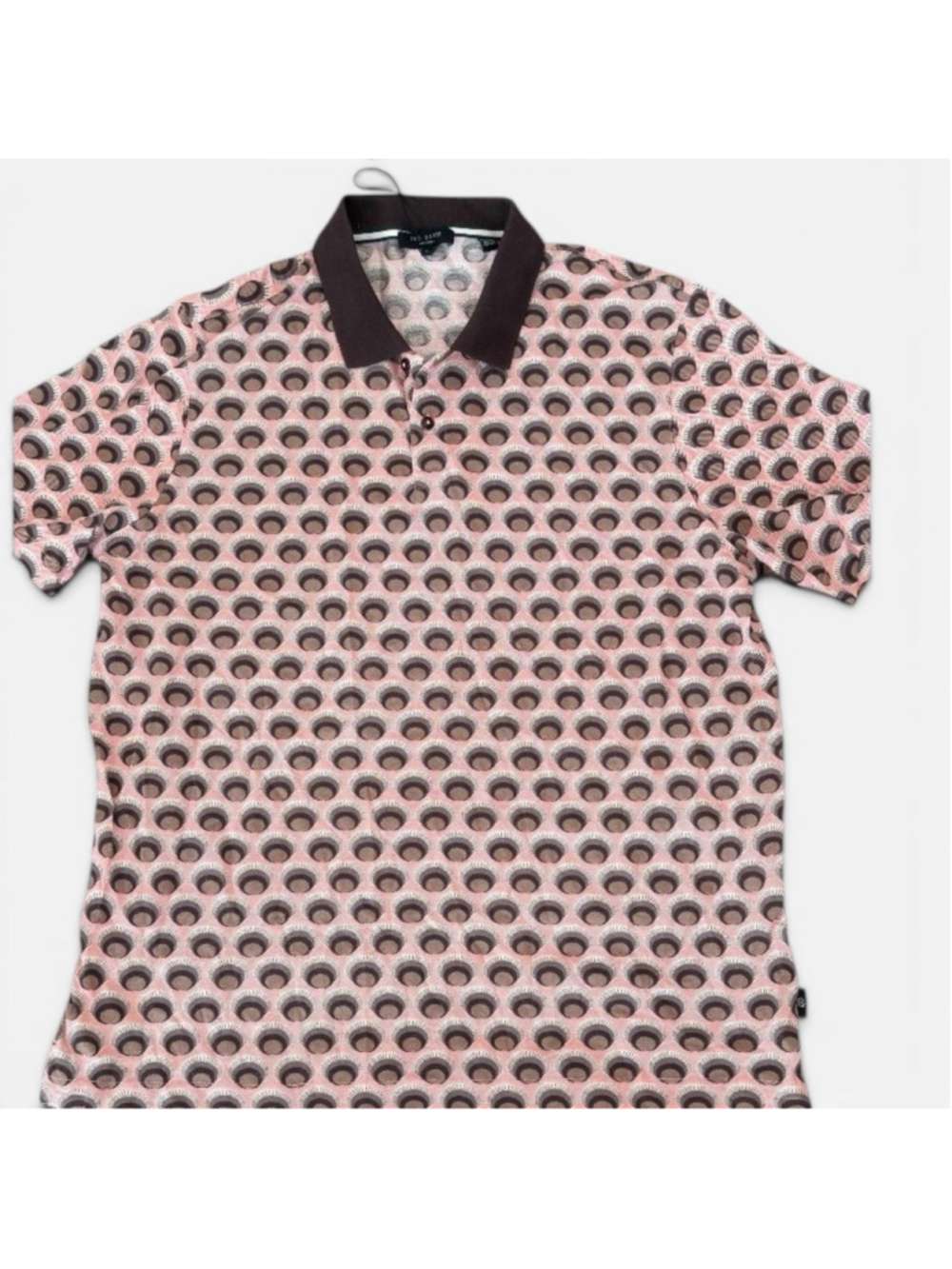 Ted Baker pink & brown polo shirt Size 5 #preppy #polo